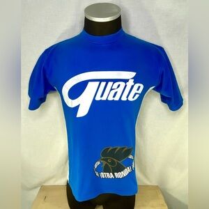 Gallo Cerveza T-Shirt Blue Adult Medium Cotton Guatemalan Beer Logo Crew